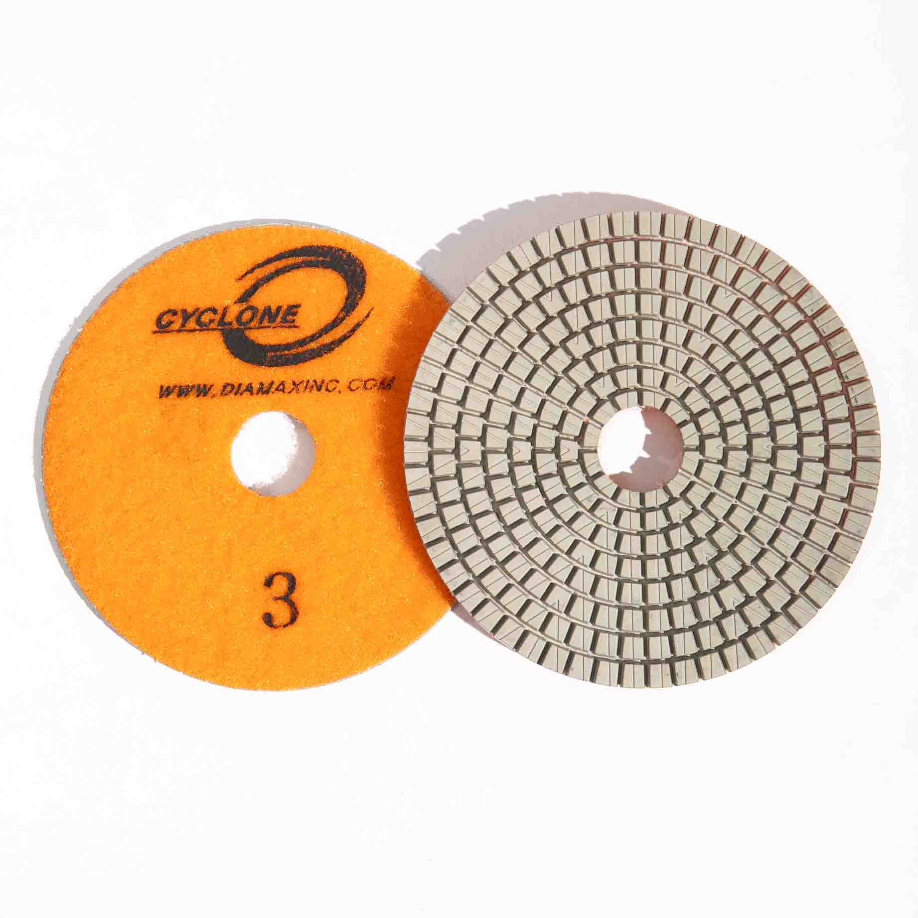 4IN CYCLONE ES WHITE RESIN 3-STEP PAD