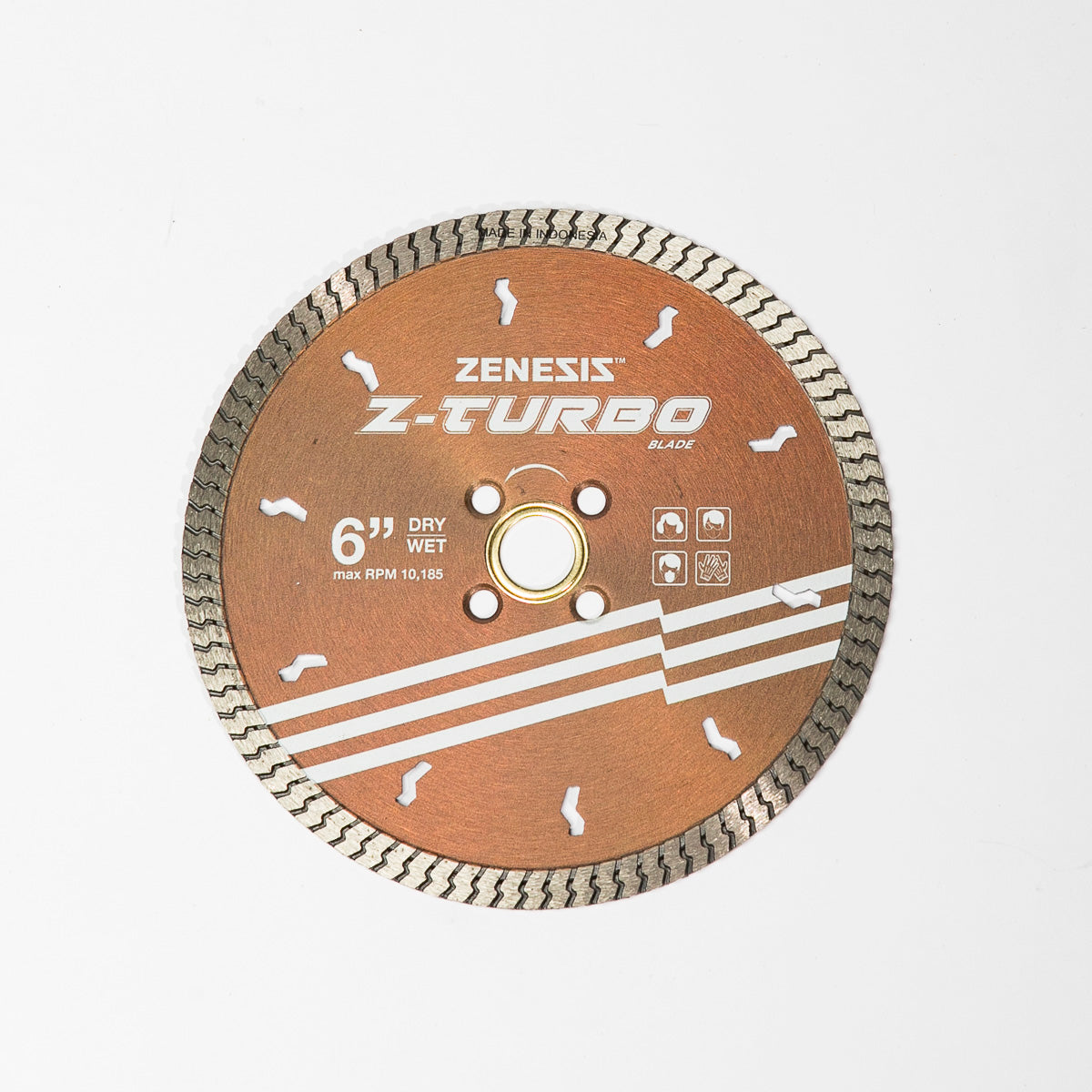 Zenesis Z-Turbo Blade – 6 in., 8 mm Segment, 7/8 in. Arbor, Wet/Dry