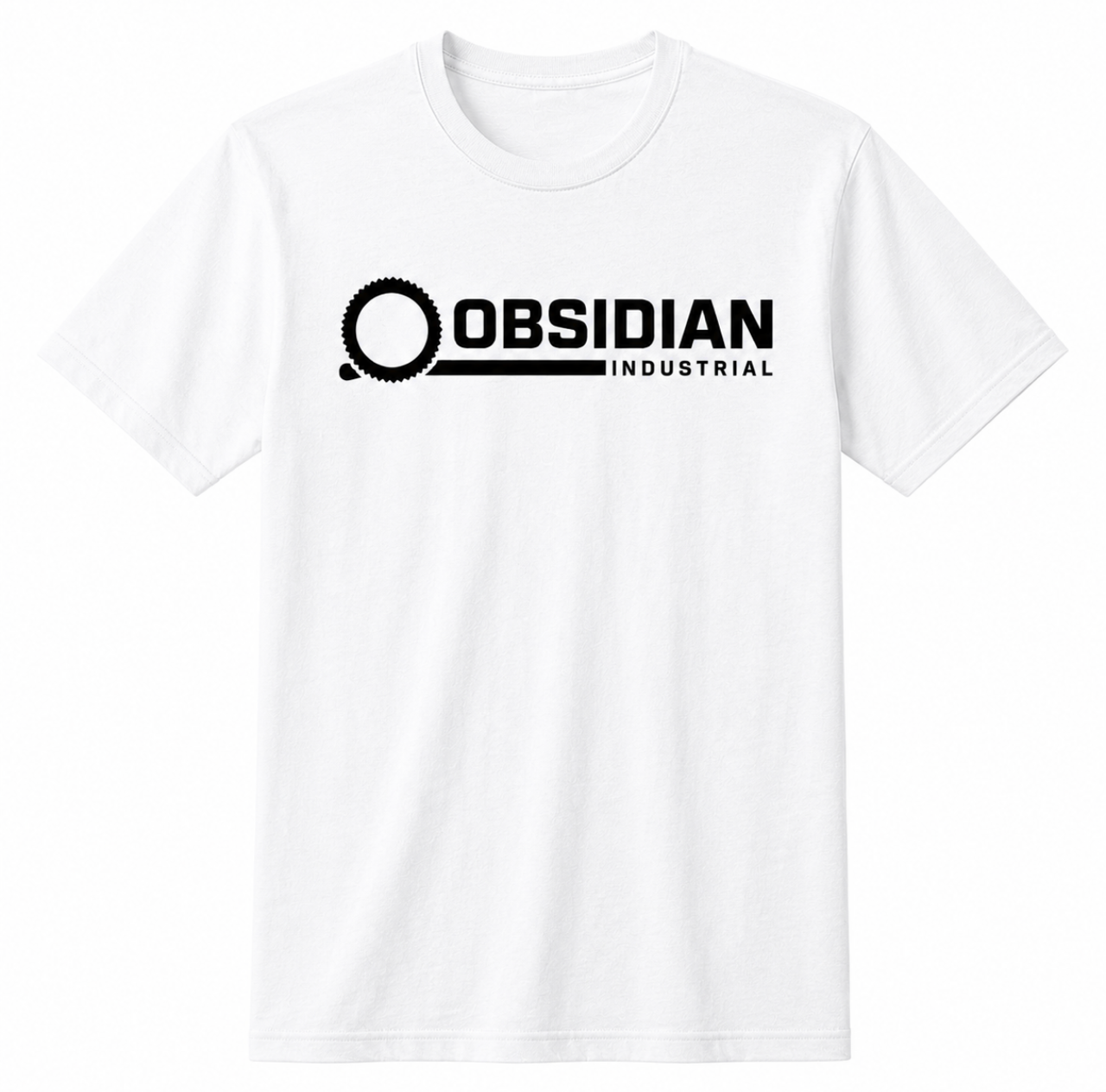 Obsidian Industrial OG Tee – Men's Classic Crew, White