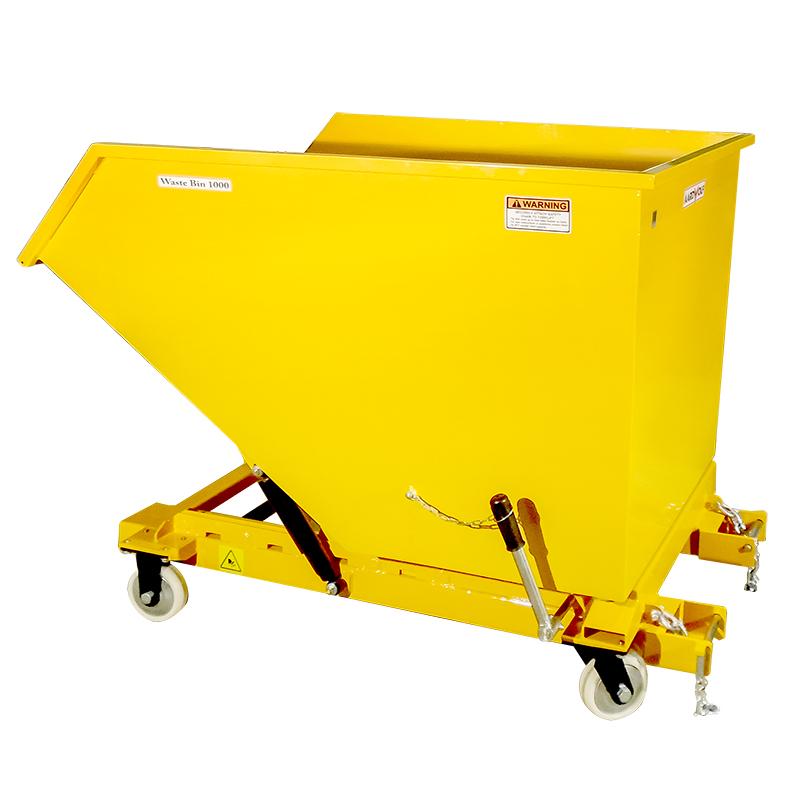 Aardwolf Waste Bin WB1000PC – Powder Coated Self-Dumping Forklift Hopper, 1,500 kg Class