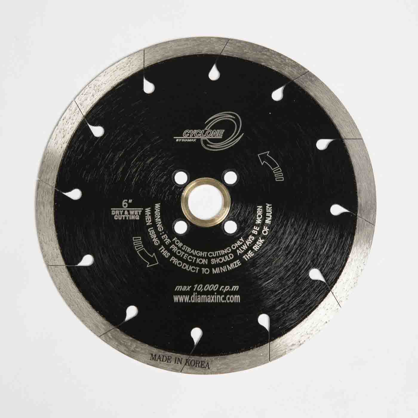 CYCLONE CONTINUOUS RIM BLADE 6IN GRANITE/MARBLE