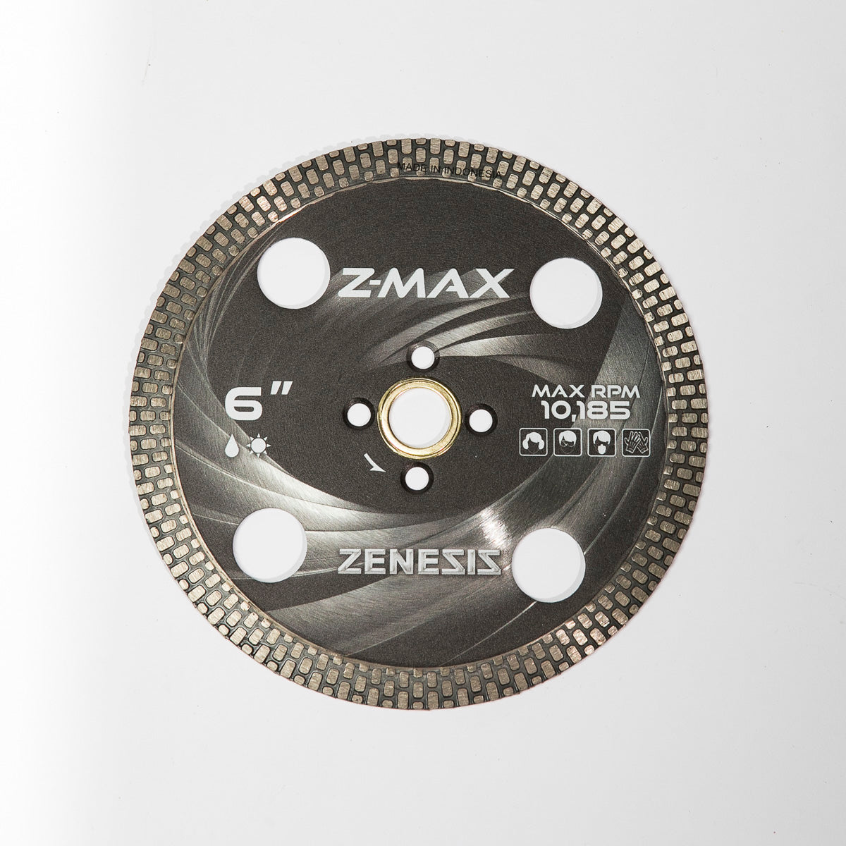 Zenesis Z-Max Turbo Blade – 6 in., 10 mm Segment, 7/8 in. Arbor, Wet/Dry