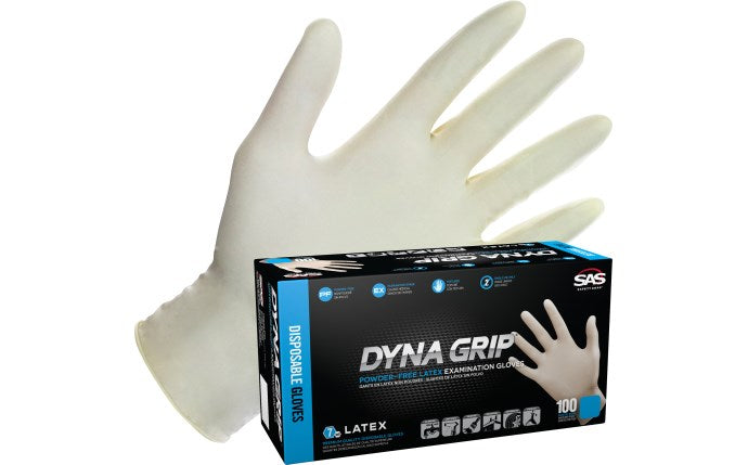 GLOVES LATEX X-LARGE POWDER FREE DYNA GRIP