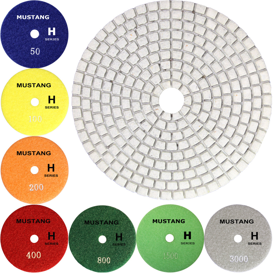MUSTANG H 7-Step Polishing Pad – 4 in., #1500 Grit, 3 mm Resin