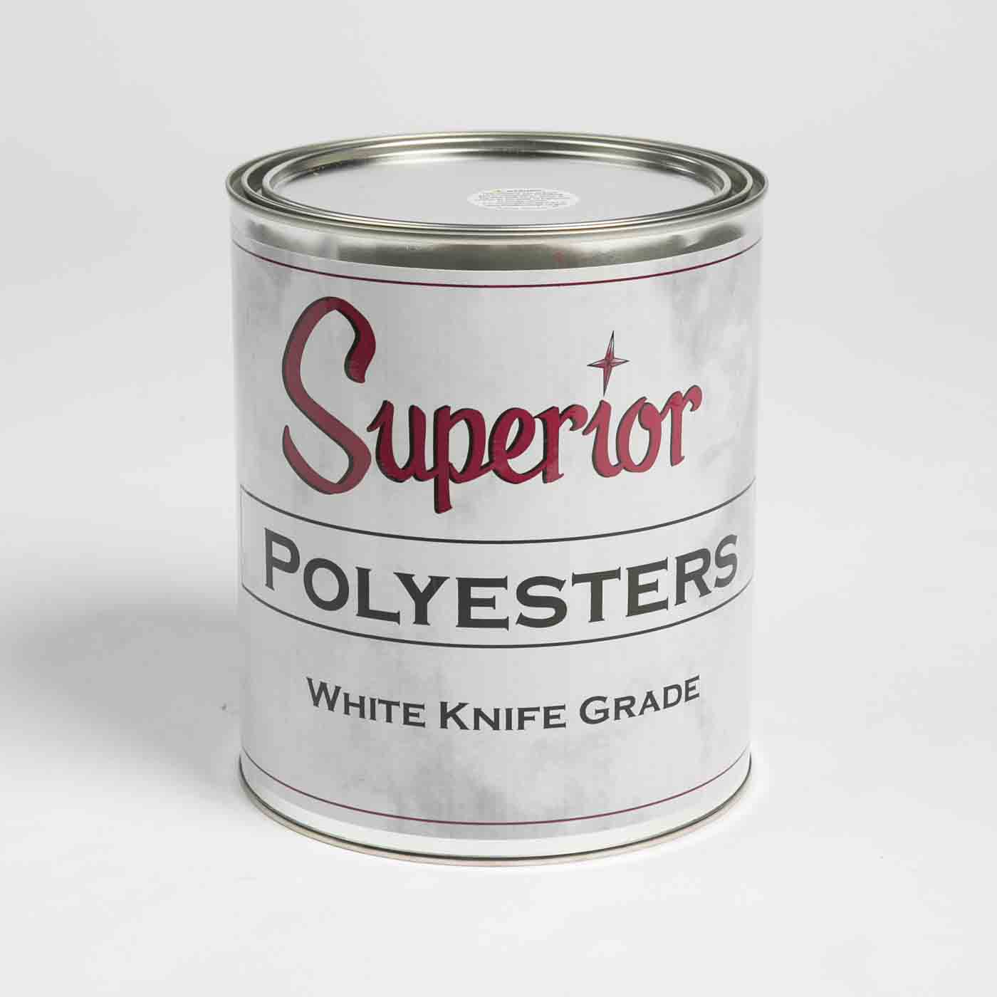 POLYESTER GALLON WHITE KNIFE GRADE