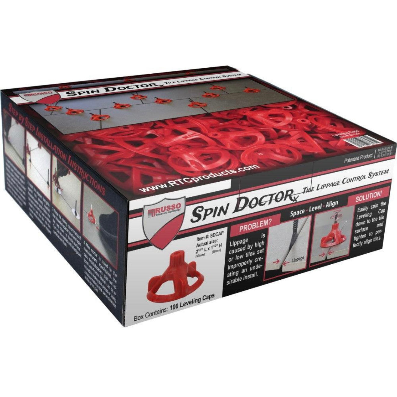 Spin Doctor Tile Leveling System Reusable Caps - 400 pack