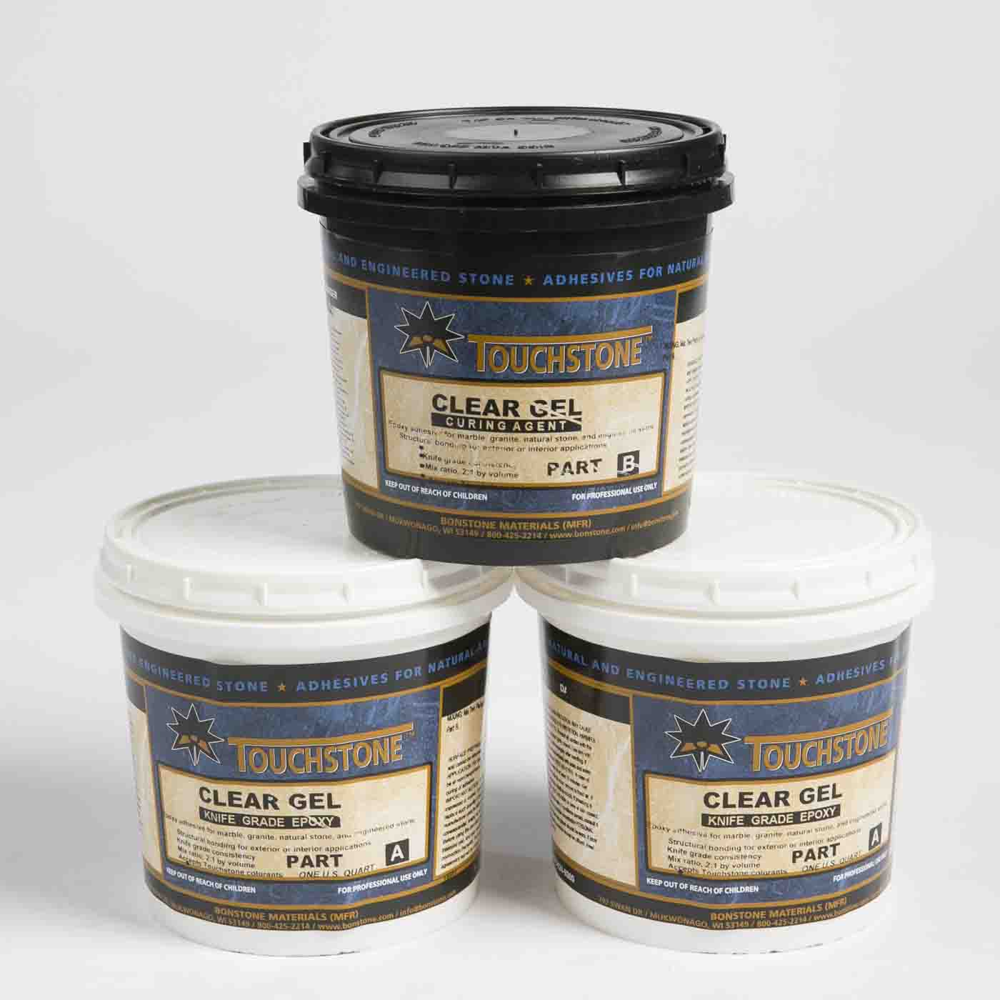 CLEAR GEL 3 ONE QUART CANS