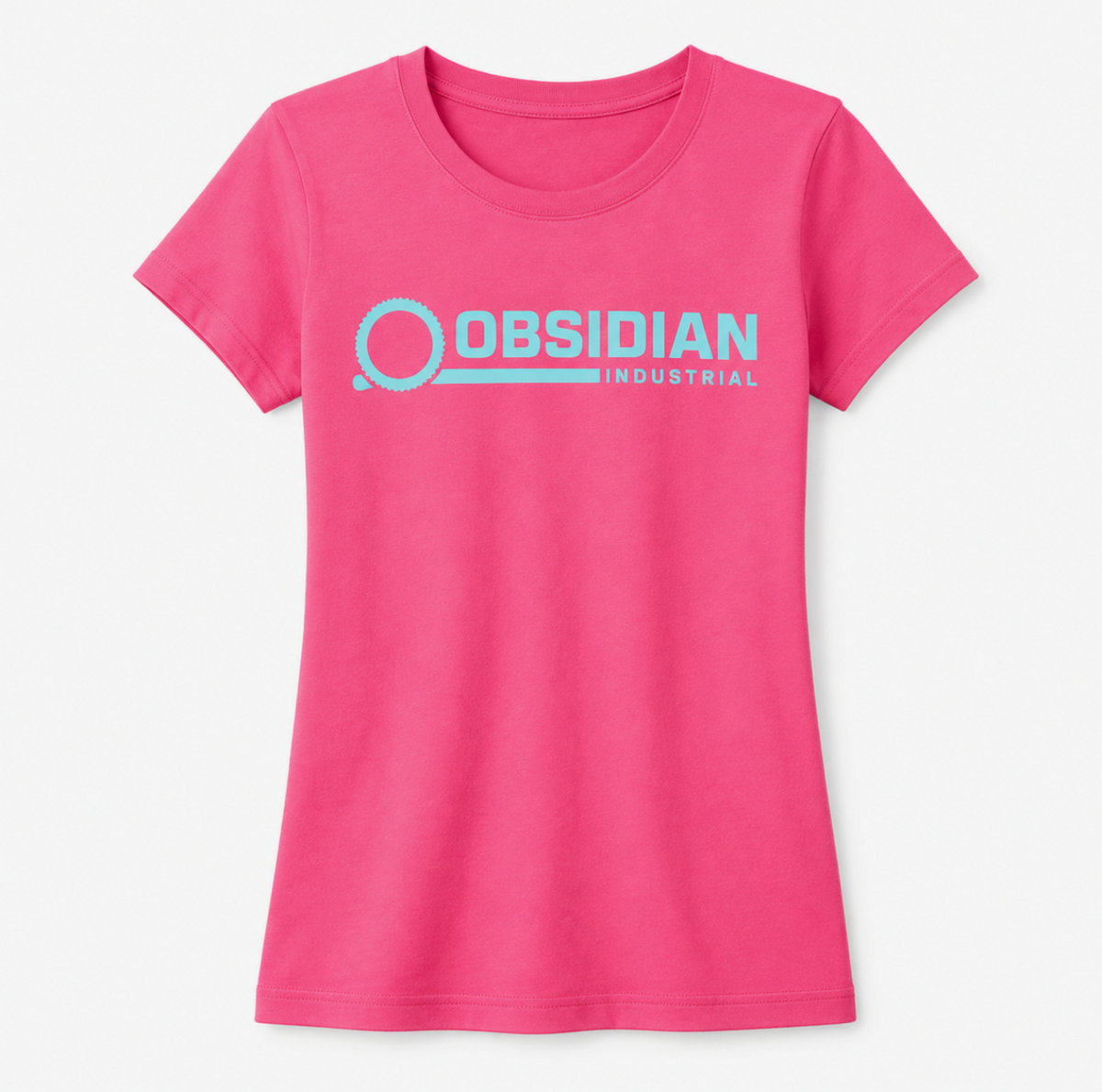 🎁 Obsidian Industrial OG Tee – Women's Fitted Crew, Pink (100% off)