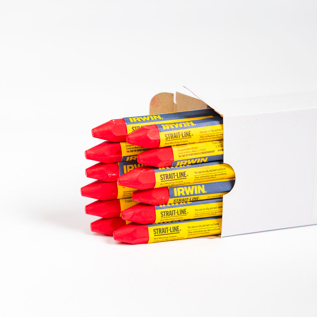 CRAYON RED IRWIN STRAIT-LINE 12 per box