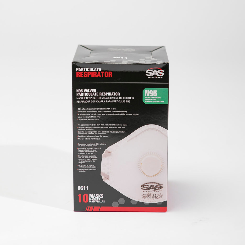 DUST MASK 8611 SAS 10/BOX 12/BXS PER CASE