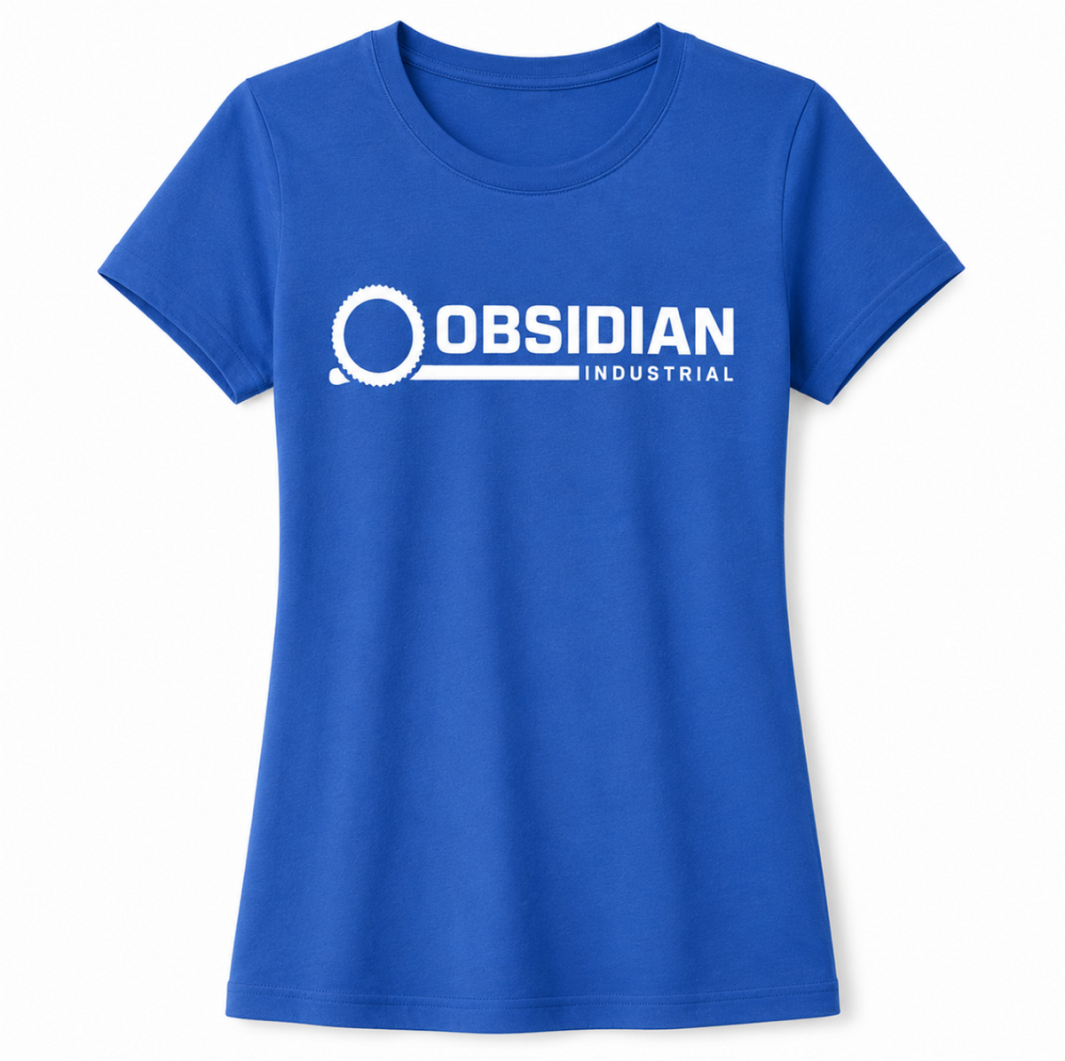 🎁 Obsidian Industrial OG Tee – Women's Fitted Crew, Blue (100% off)