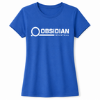 🎁 Obsidian Industrial OG Tee – Women's Fitted Crew, Blue (100% off)