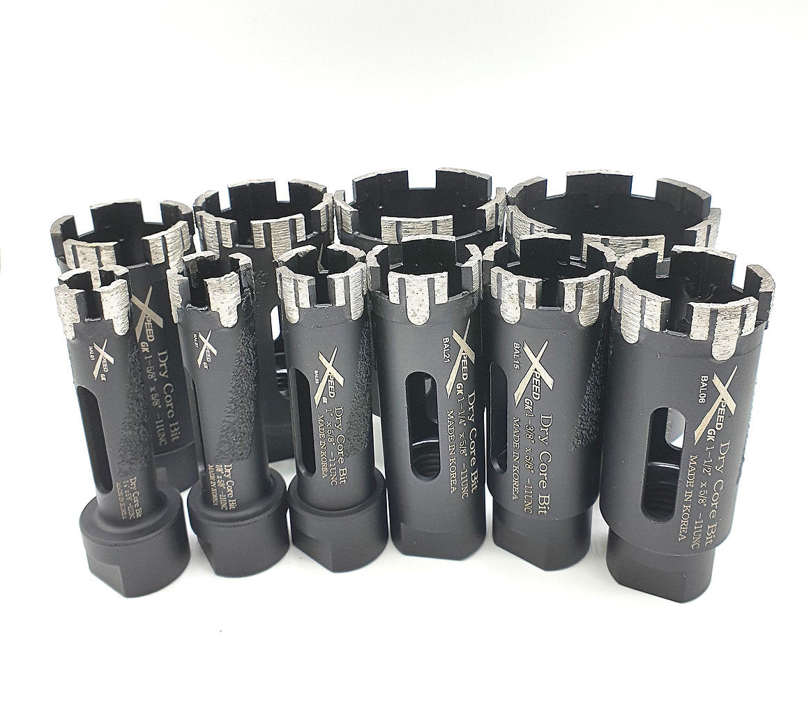 Xpeed Premium Core Drill Bit – 3-3/4 in., 5/8 in.-11 Arbor, Dry/Wet