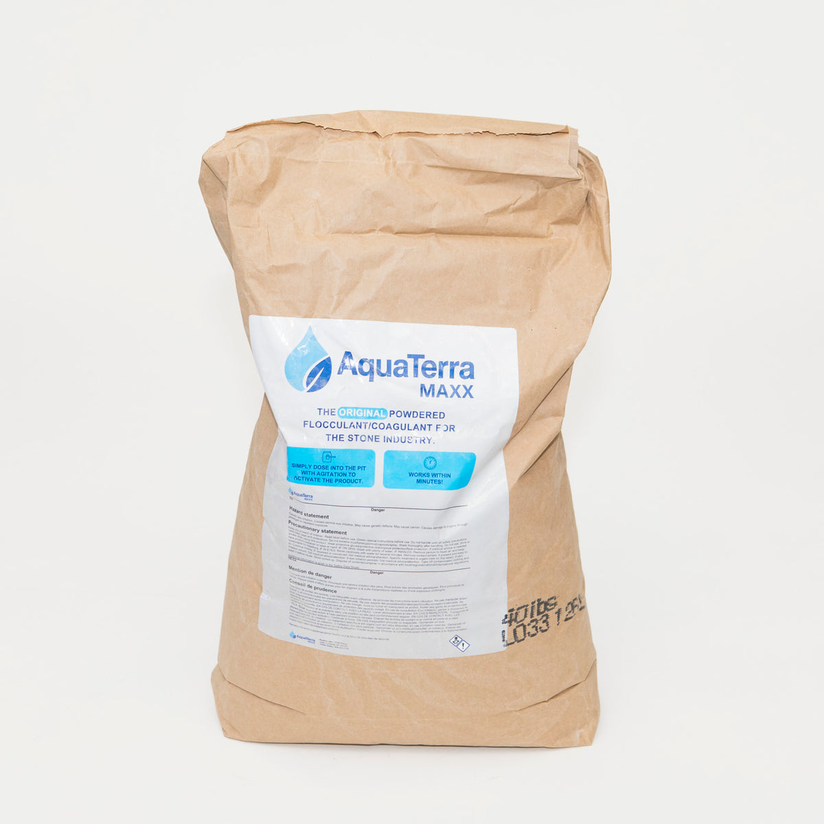 BlueSky Labs AquaTerra Maxx water treatment flocculant, 40 lb bag
