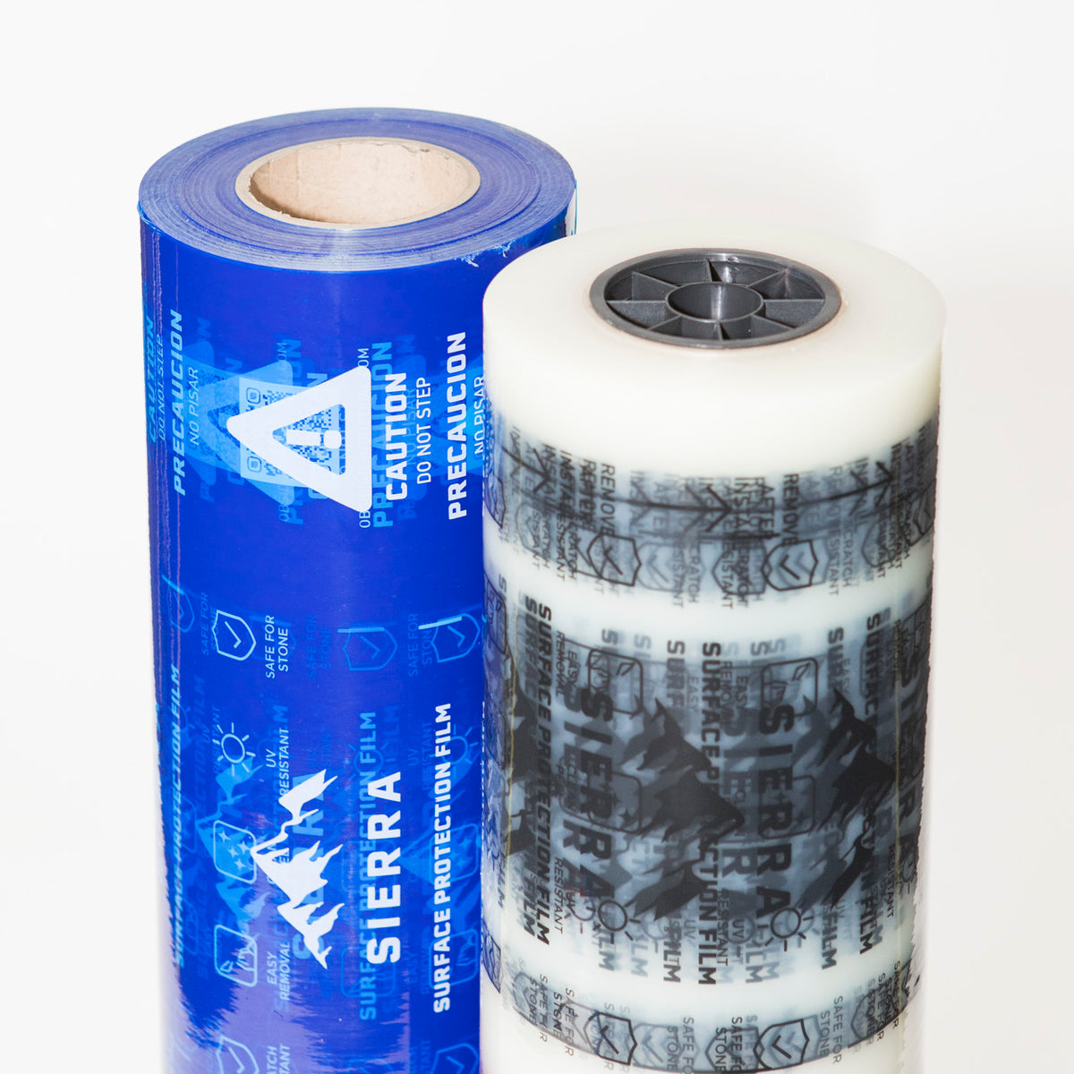 SIERRA surface protection film, blue and clear rolls