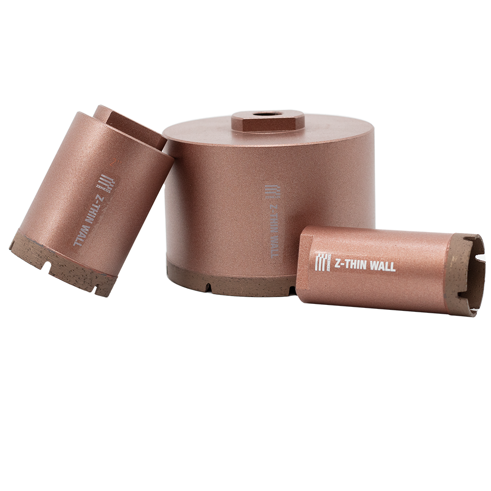 Zenesis Z-Thin Wall Core Bit, 4 in. continuous-rim wet diamond core bit with 5/8 in.-11 thread