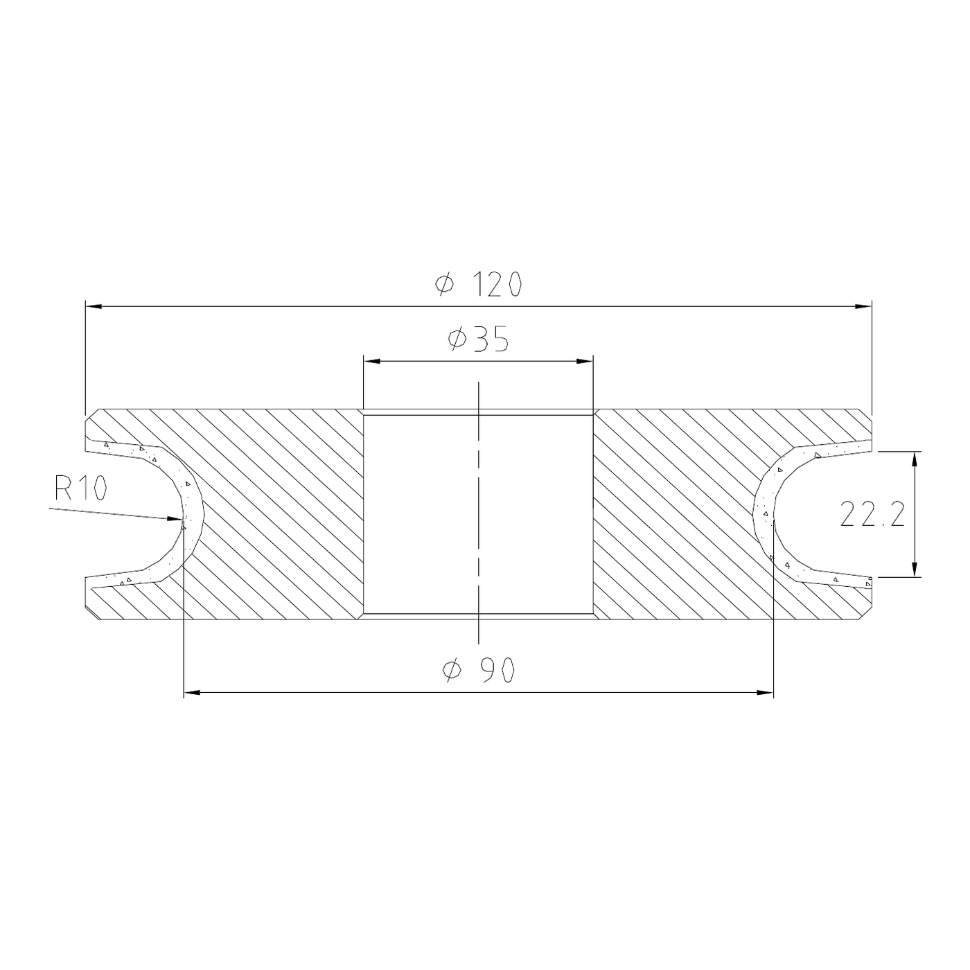 Vincent V20 Epic CNC Profile Wheel – Position 1 Roughing, 120 mm Diameter