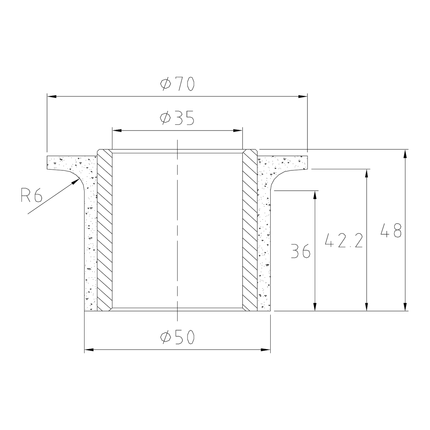 Vincent A40 R6 CNC Profile Wheel – Position 1 Roughing, 70 mm Diameter