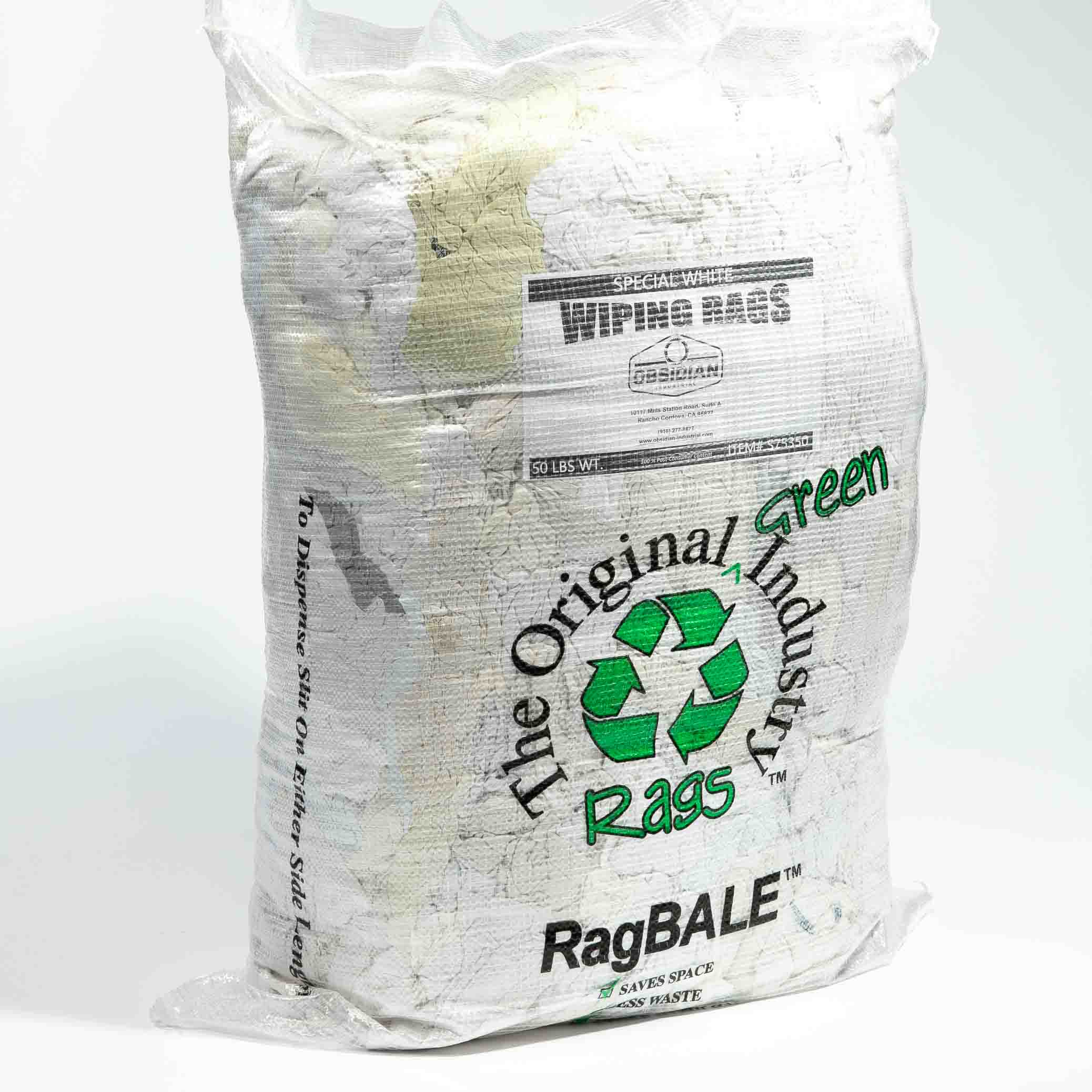 WHITE KNIT SELECT RAGS 50LB BALE