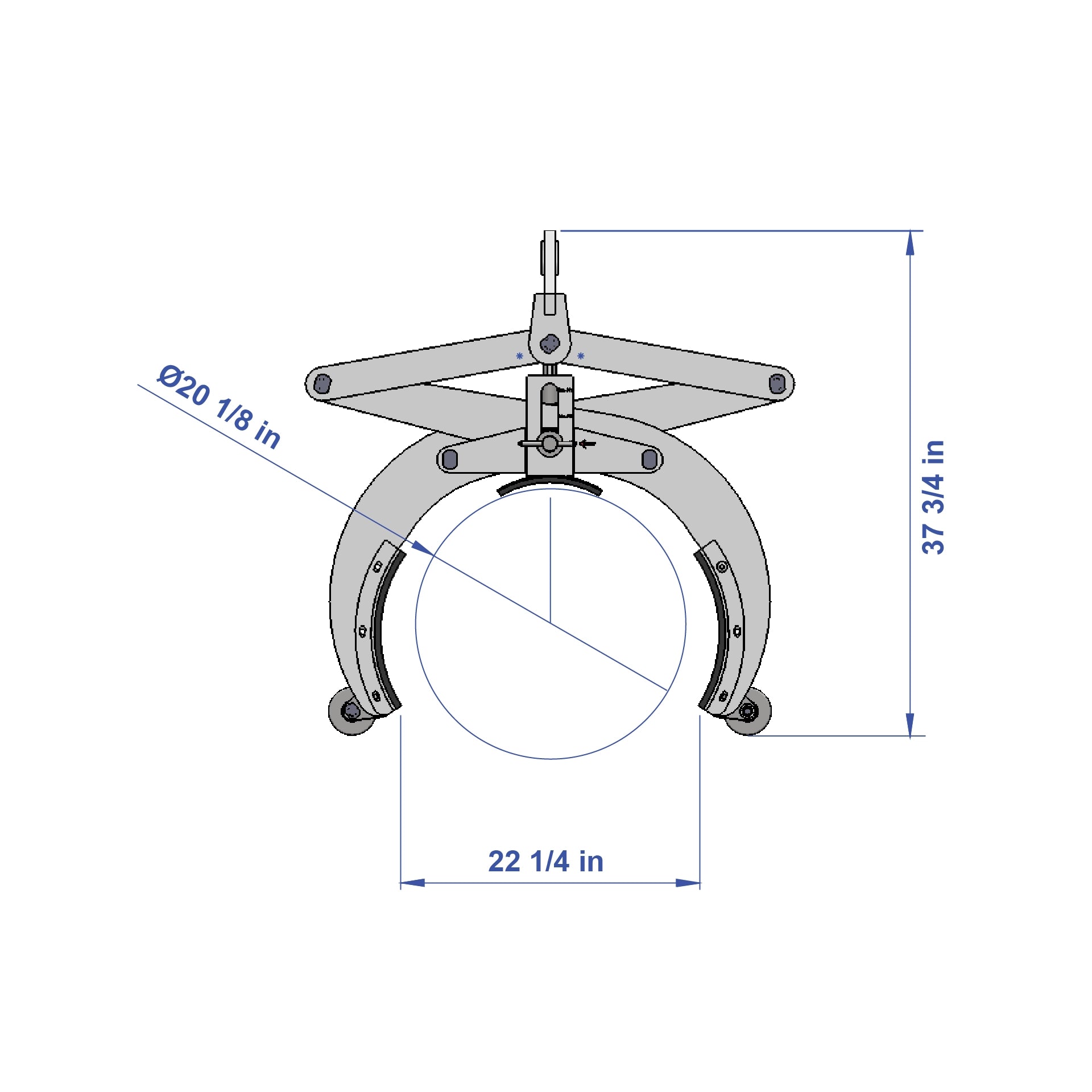 Aardwolf Concrete Pipe Lifter ACPL750 – 15-3/4 in. to 19-3/4 in. Grip, Rated 1,653 lb