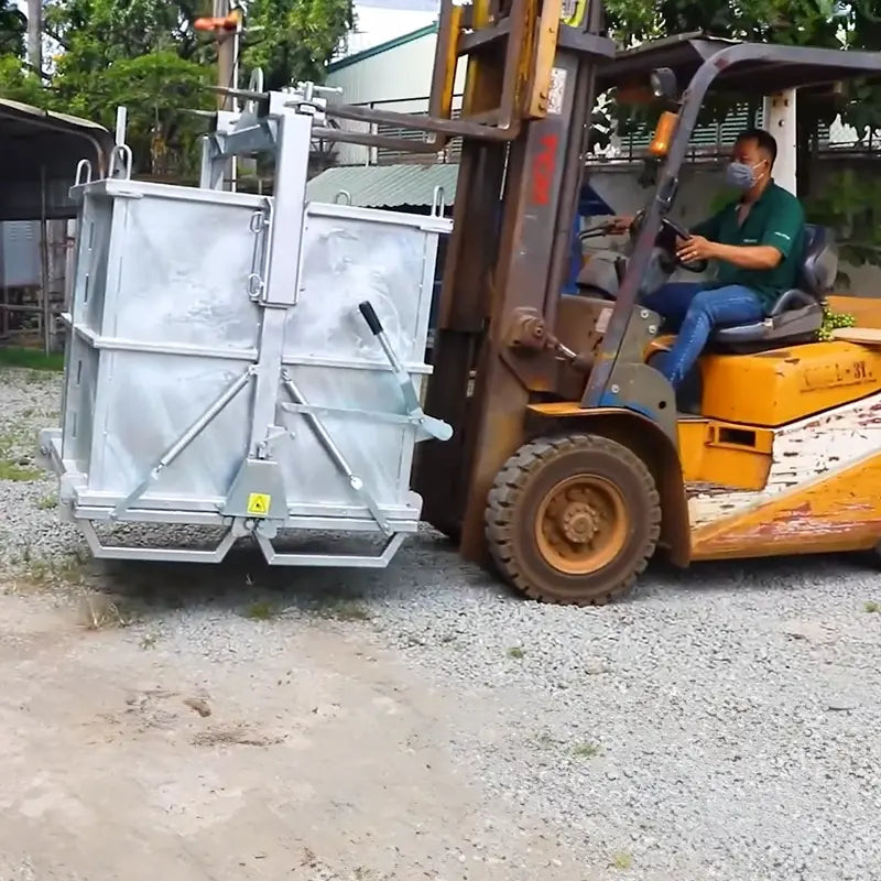 Aardwolf Drop Bottom Bin – 3,307 lb Working Load Limit, Floor-Opening Waste Hopper