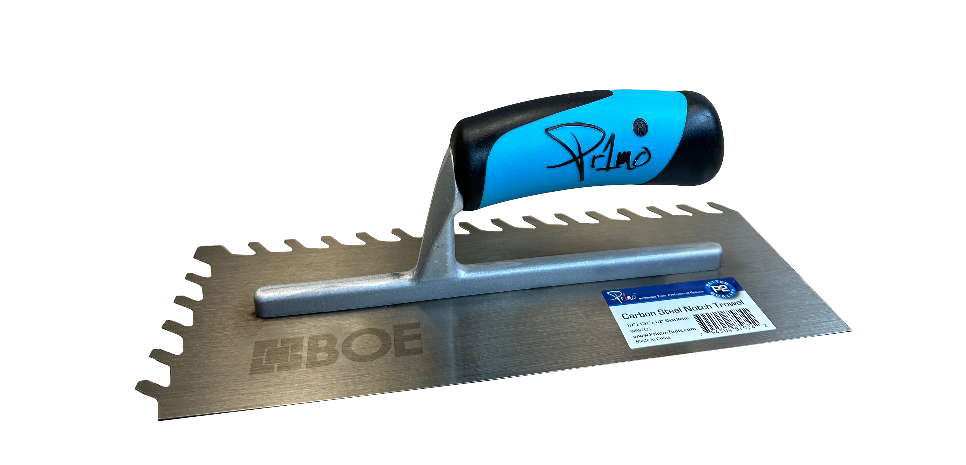 Primo Slant / Layflat Notch Trowel - 1/2" x 5/32" x 1/2"