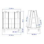 Aardwolf Transport Frame AF1850QP – Heavy-Duty 5,511 lb Rack for Glass and Stone