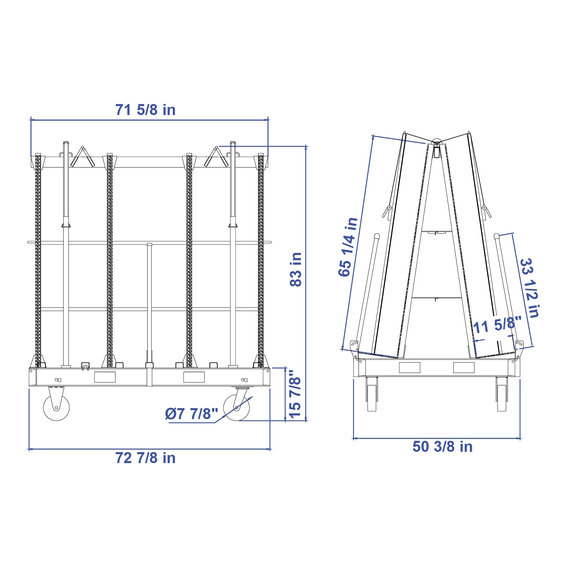 Aardwolf Transport Frame AF1850QP – Heavy-Duty 5,511 lb Rack for Glass and Stone