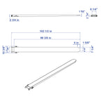 Aardwolf Heavy Duty Fork Extensions AFE-2500 – 98.4 in. Double-Wall Blade Sleeves