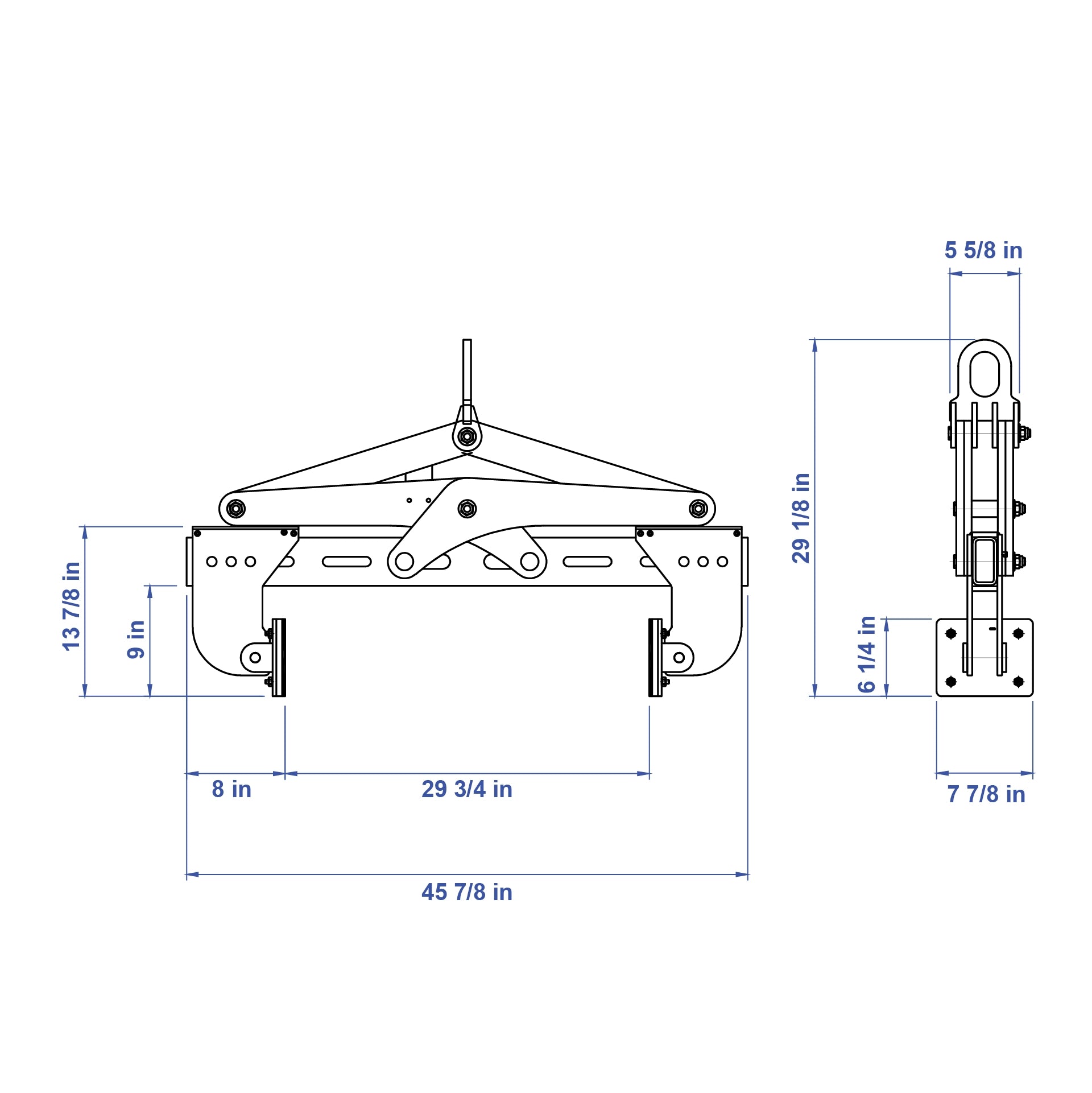 Aardwolf Horizontal Stone Lifting Clamp – 11 in. to 28 in. Grip, Crane and Boom Ready