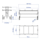 Aardwolf Adjustable Height Work Table AHWT910 – 75 x 36 in. Tilting Slab Bench