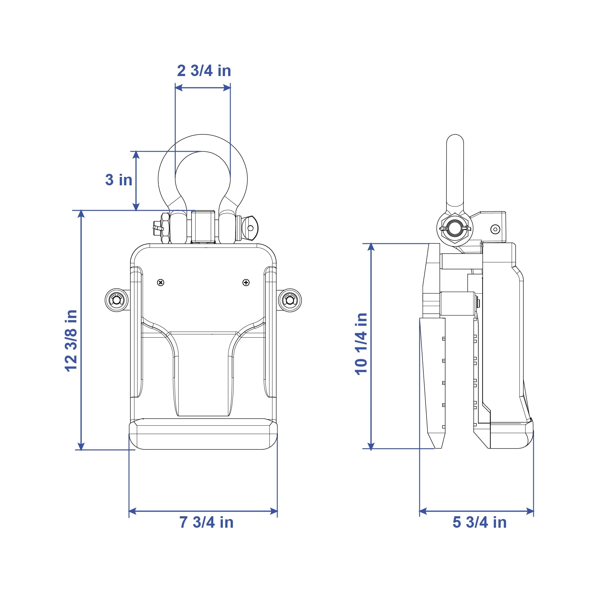 Aardwolf Slab Lifter AL30A – 0 to 1-1/8 in. Grip, Auto Lock, with Rollers