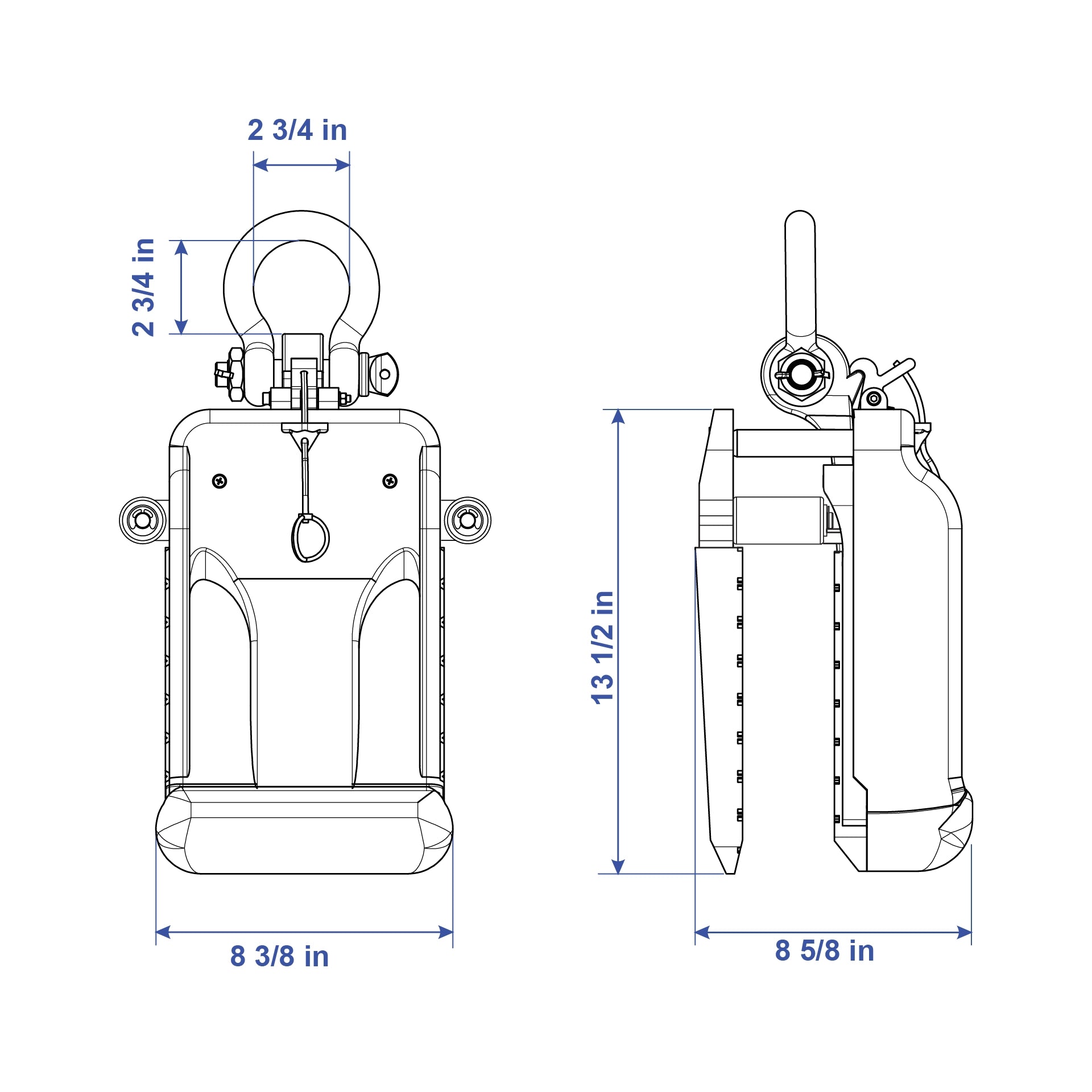 Aardwolf Slab Lifter AL75R – 1-1/8 in. to 3 in. Grip, Manual Unlock, with Rollers