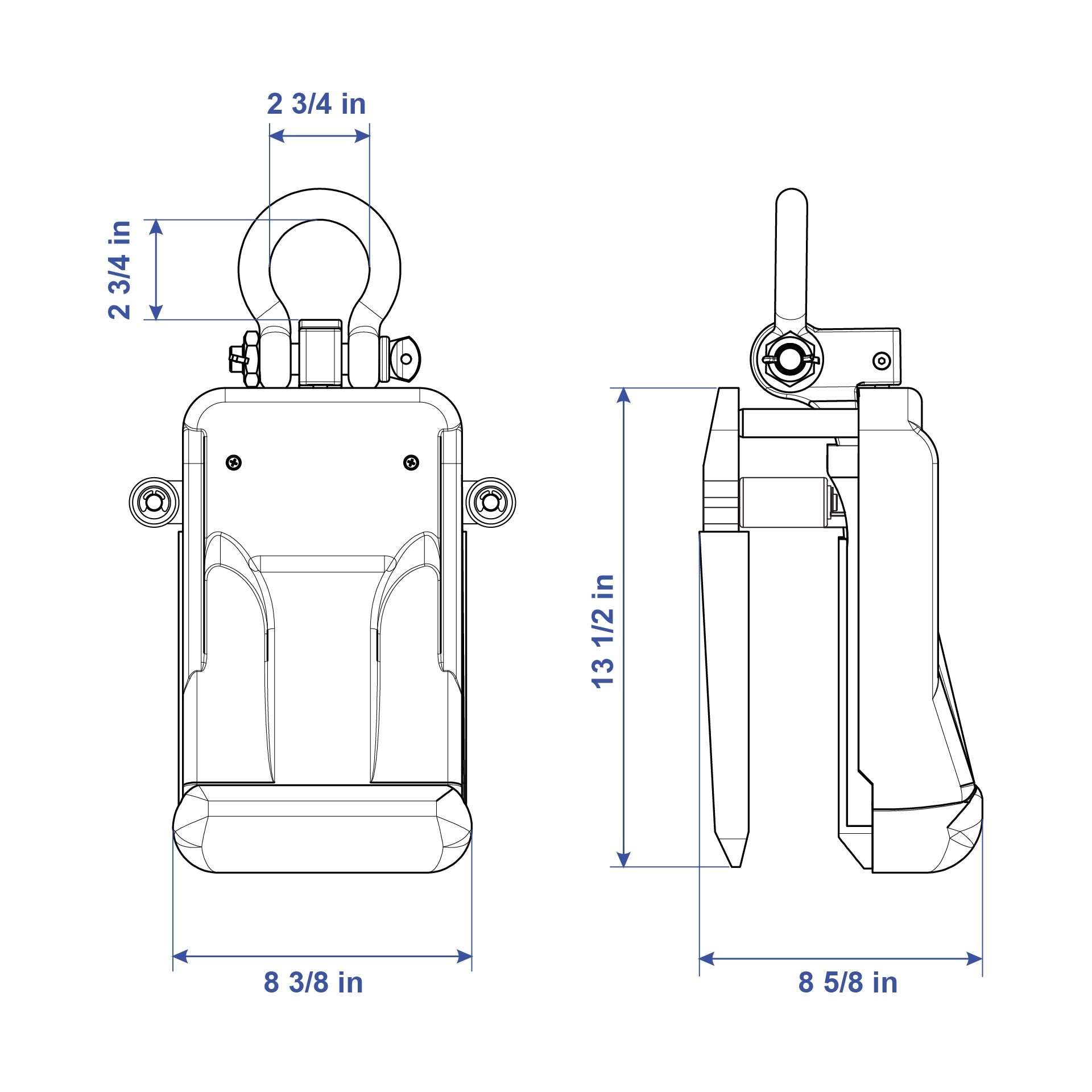 Aardwolf Slab Lifter AL75A – 1-1/8 in. to 3 in. Grip, Auto Lock, with Rollers