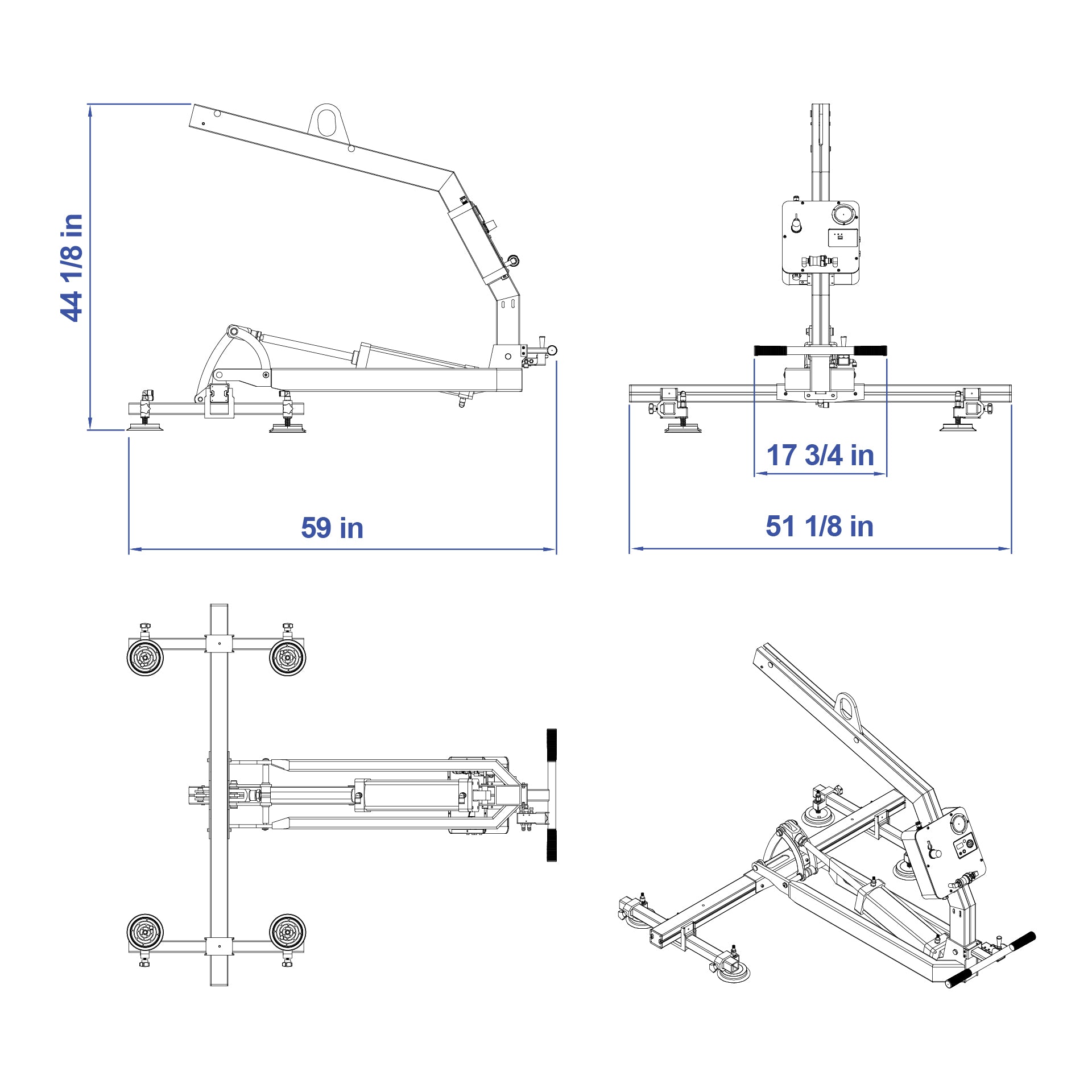 Aardwolf Electric Rotation Vacuum Lifter AERV-180 – 180° Rotator, 160 kg Class