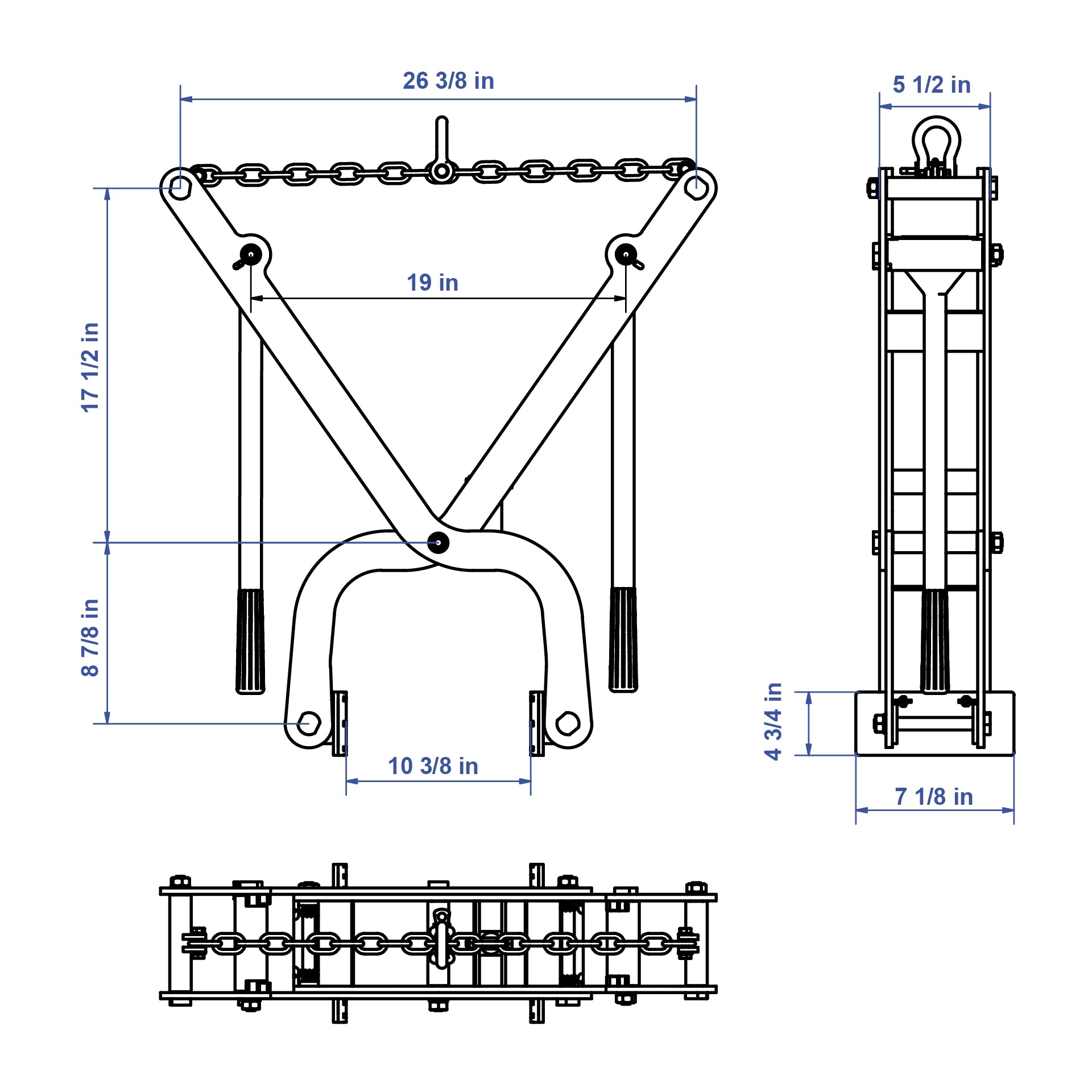 Aardwolf Stone Kerb Clamp – 0 to 10-1/4 in. Grip, 441 lb Working Load Limit