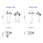 Aardwolf Stone Miter Clamp ASMC250 – Manual 90° Seam Jig for Countertop Glue-Ups