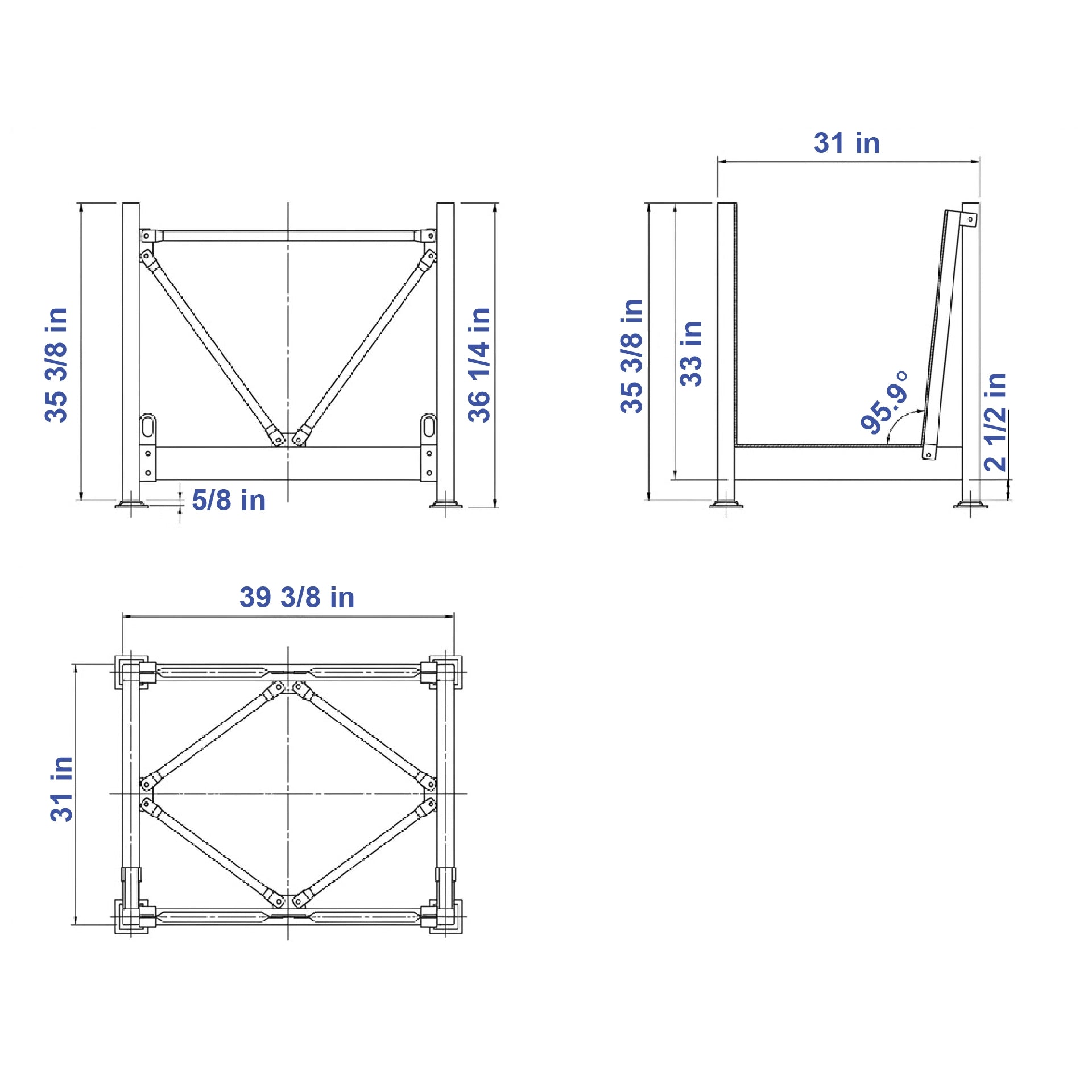 Aardwolf Stacking Rack ASTR01 – 3,307 lb Collapsible Stackable Transport Frame
