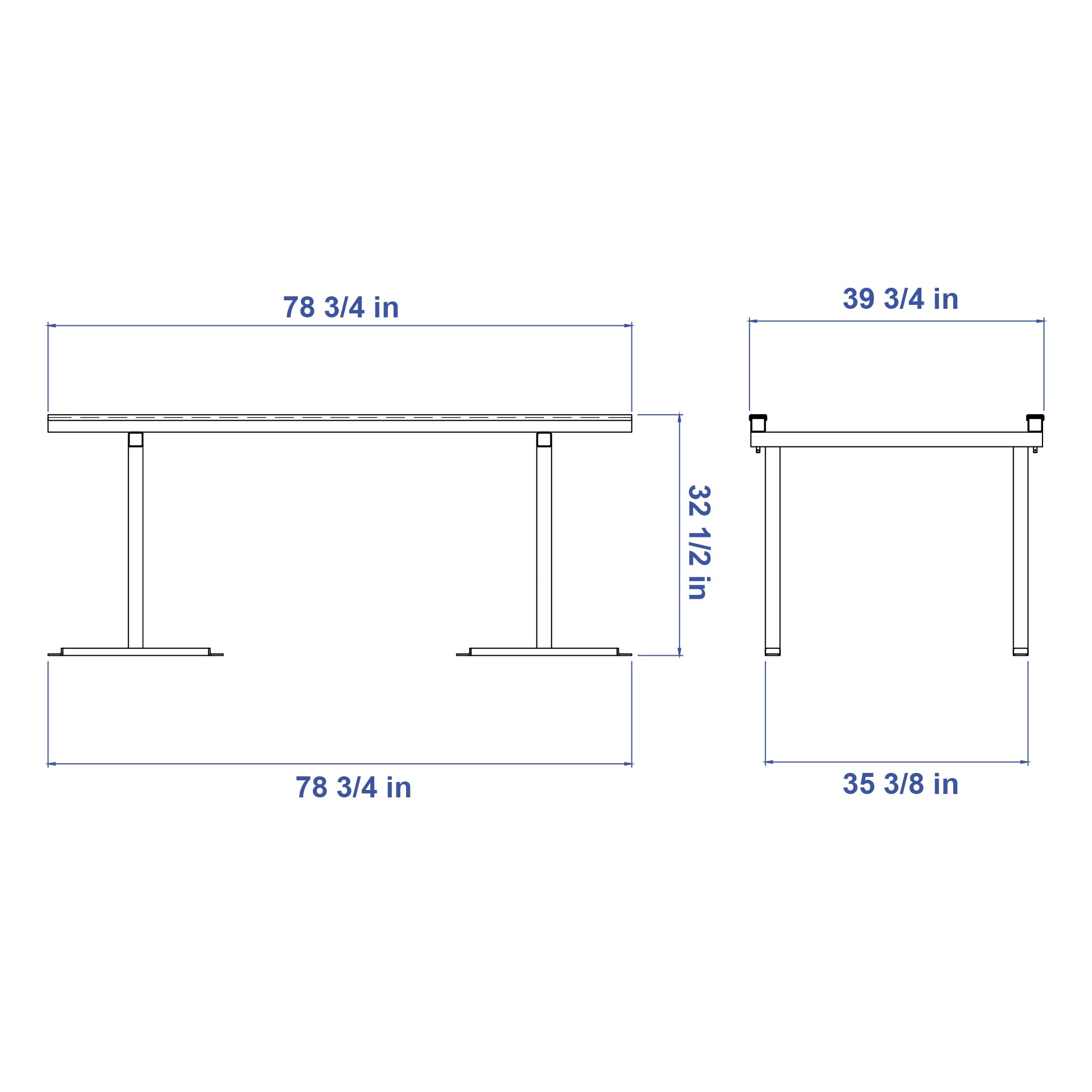 Aardwolf Trestle AT765W – 32.4 in. High Wide-Rail Stand with 39.7 in. Support