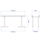 Aardwolf Trestle AT855N – 36 in. Tall Narrow-Rail Stone Stand for Fabrication