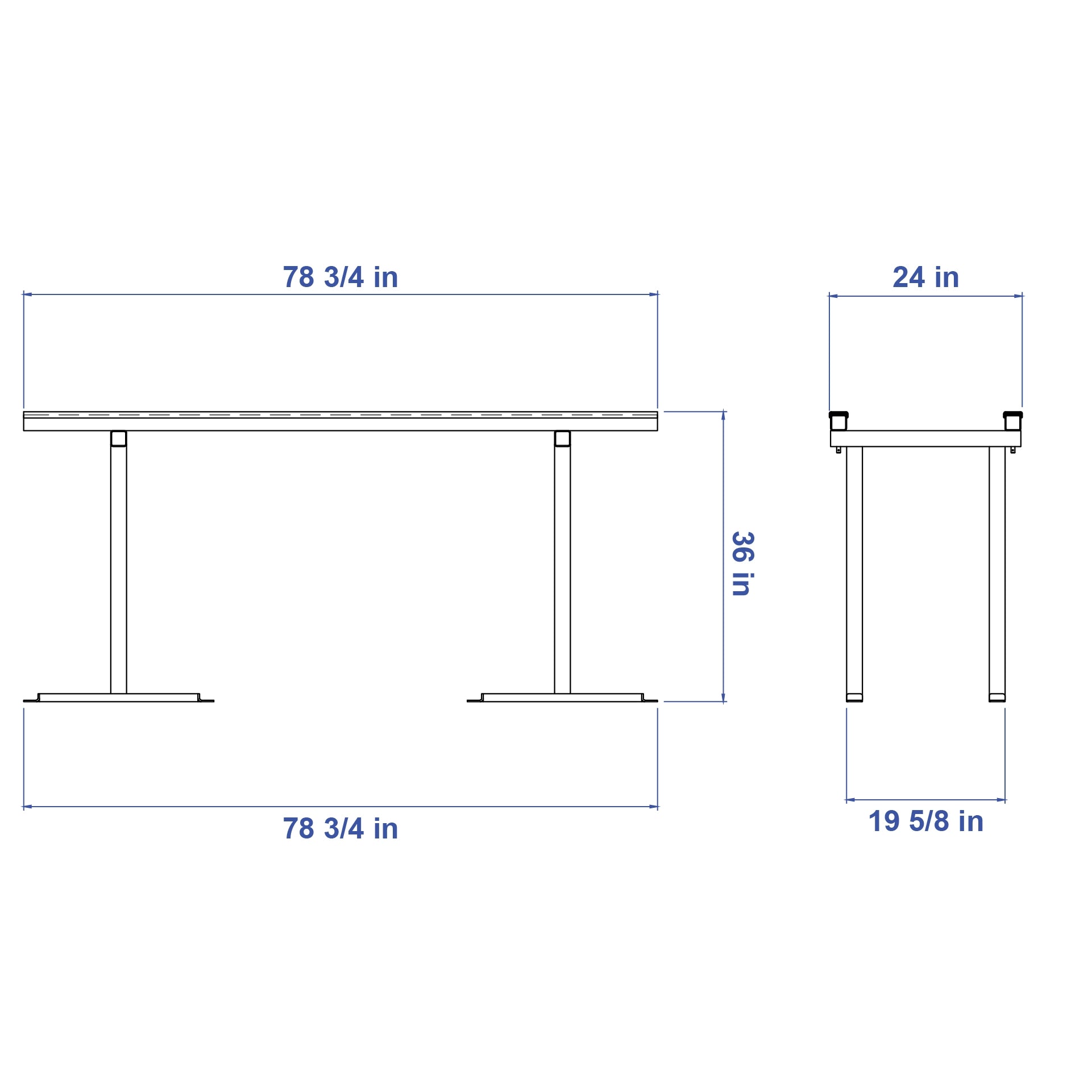 Aardwolf Trestle AT855N – 36 in. Tall Narrow-Rail Stone Stand for Fabrication