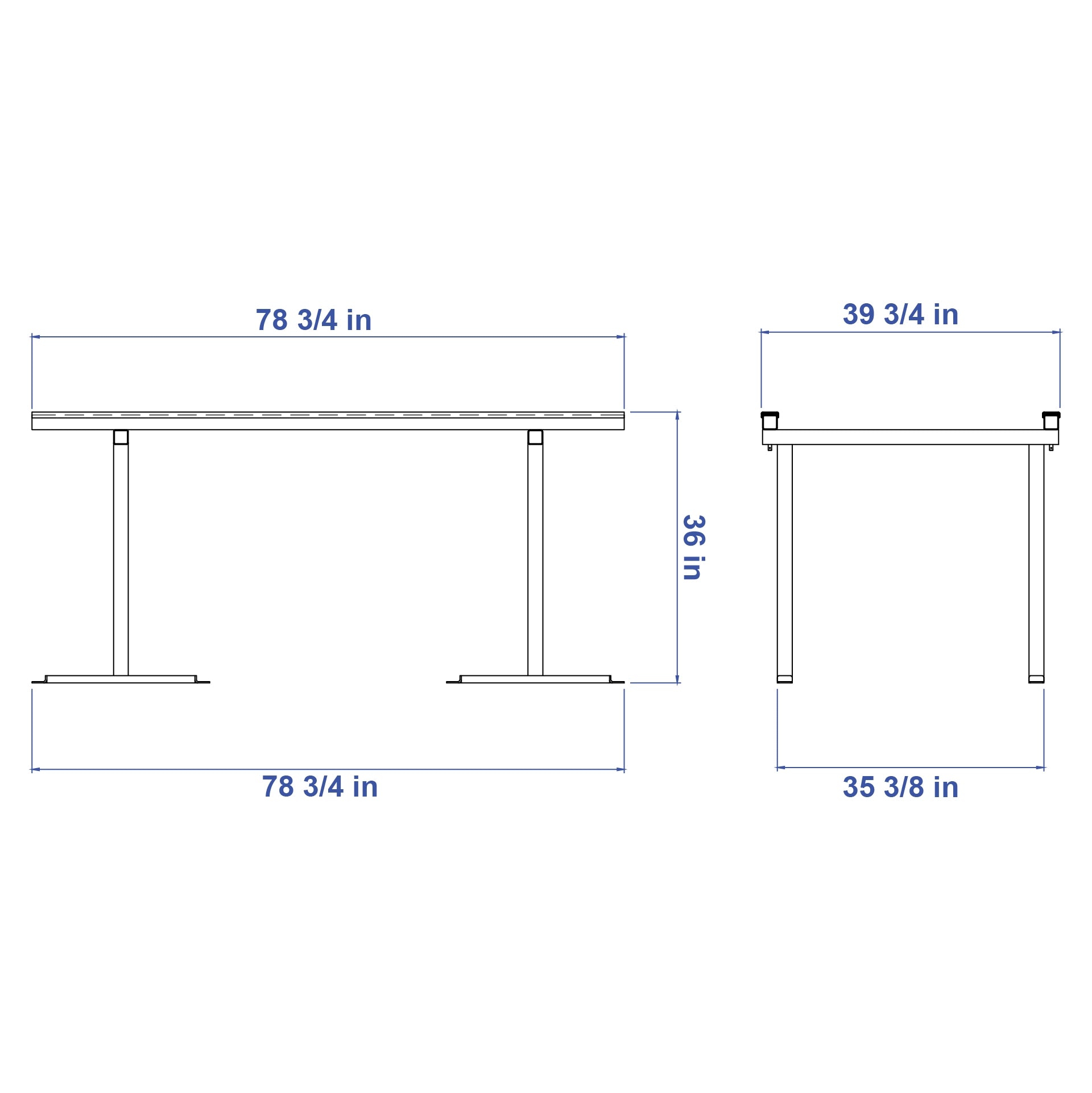 Aardwolf Trestle AT855W – 36 in. Tall Wide-Rail Stone Stand, 39.7 in. Support