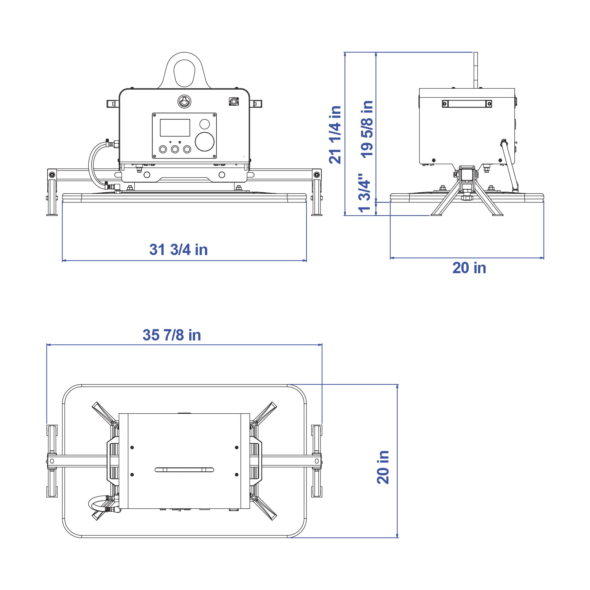 Aardwolf Vacuum Block Lifter AVBL1000 – 2,204 lb Battery Grip for Stone