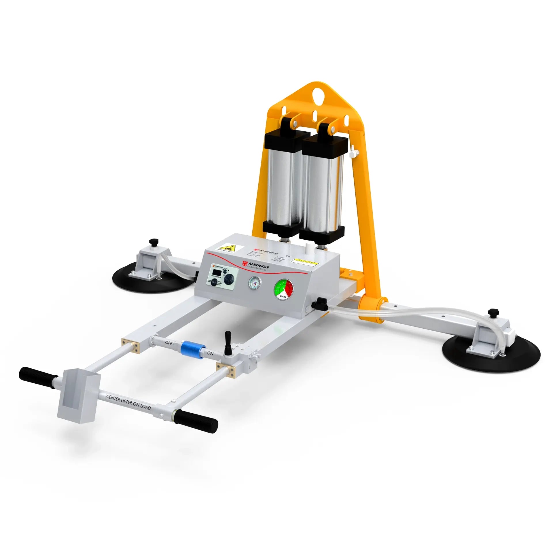 Aardwolf Vacuum Glass Lifter AVGLP2-200 – Two-Pad Pneumatic 441 lb Panel Handler