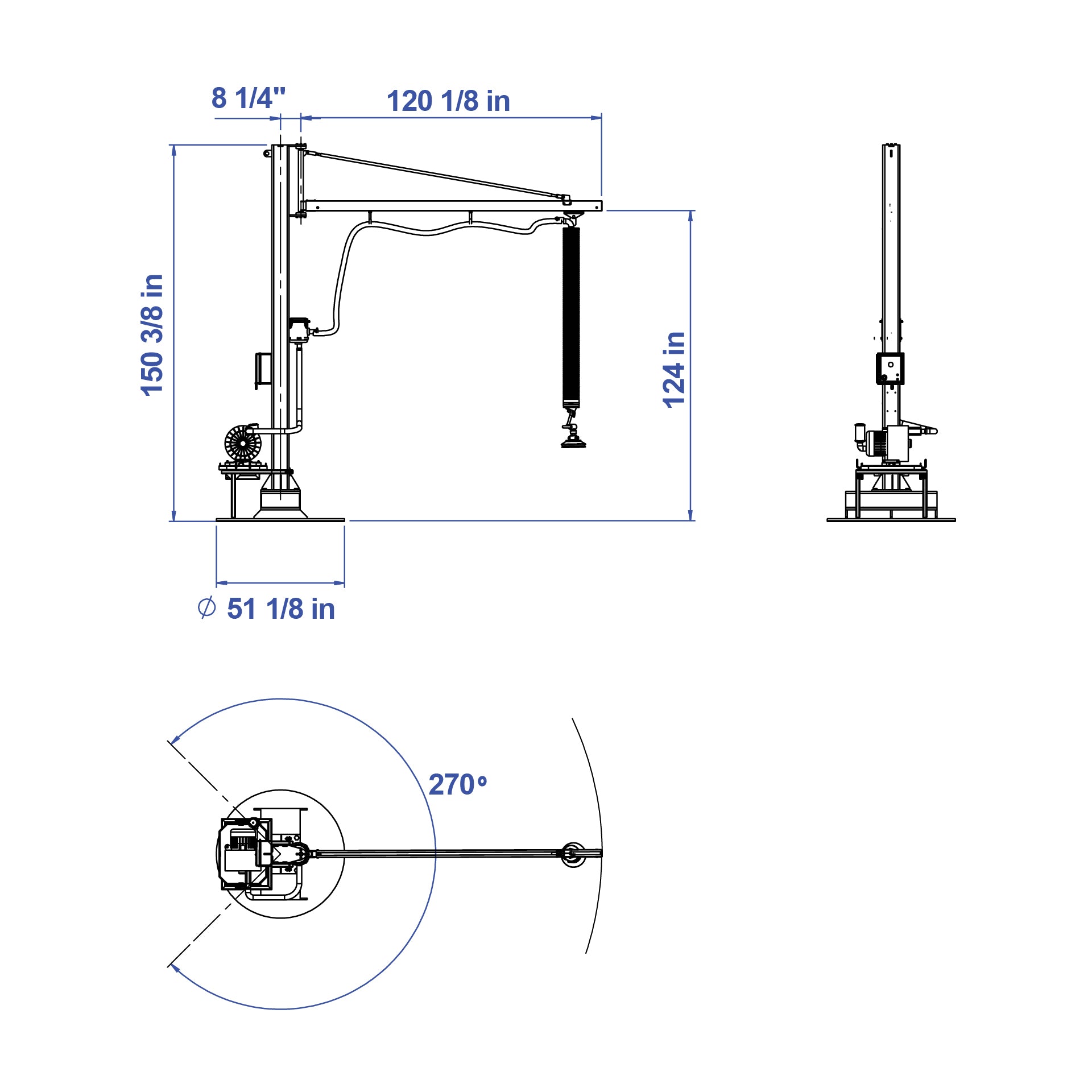 Aardwolf Mobile Vacuum Tube Lifter AVTL1 – Rolling Crane for Carton Handling
