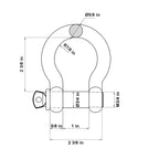 Aardwolf Bow Shackle BS3T – 3-Tonne Class Galvanised Rigging Hardware