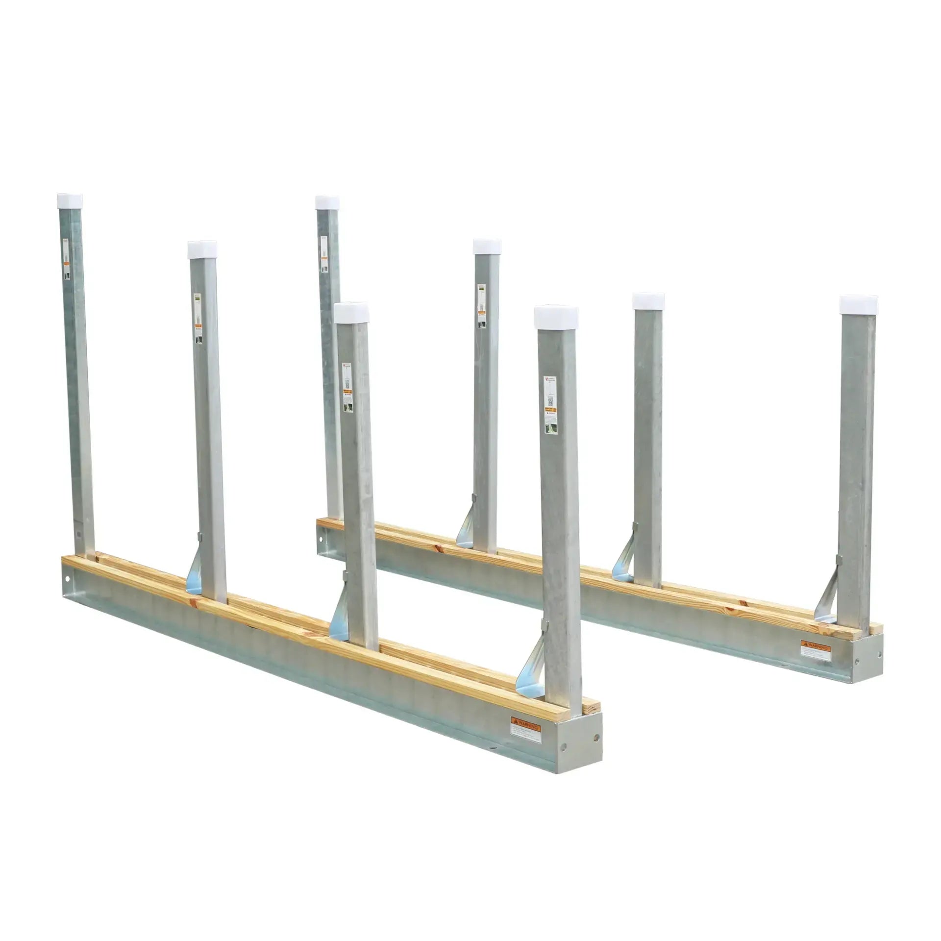 Aardwolf Bundle Rack Rails – 9 ft. 10 in. Timber-Topped Pair, 26 Post Pockets per Rail