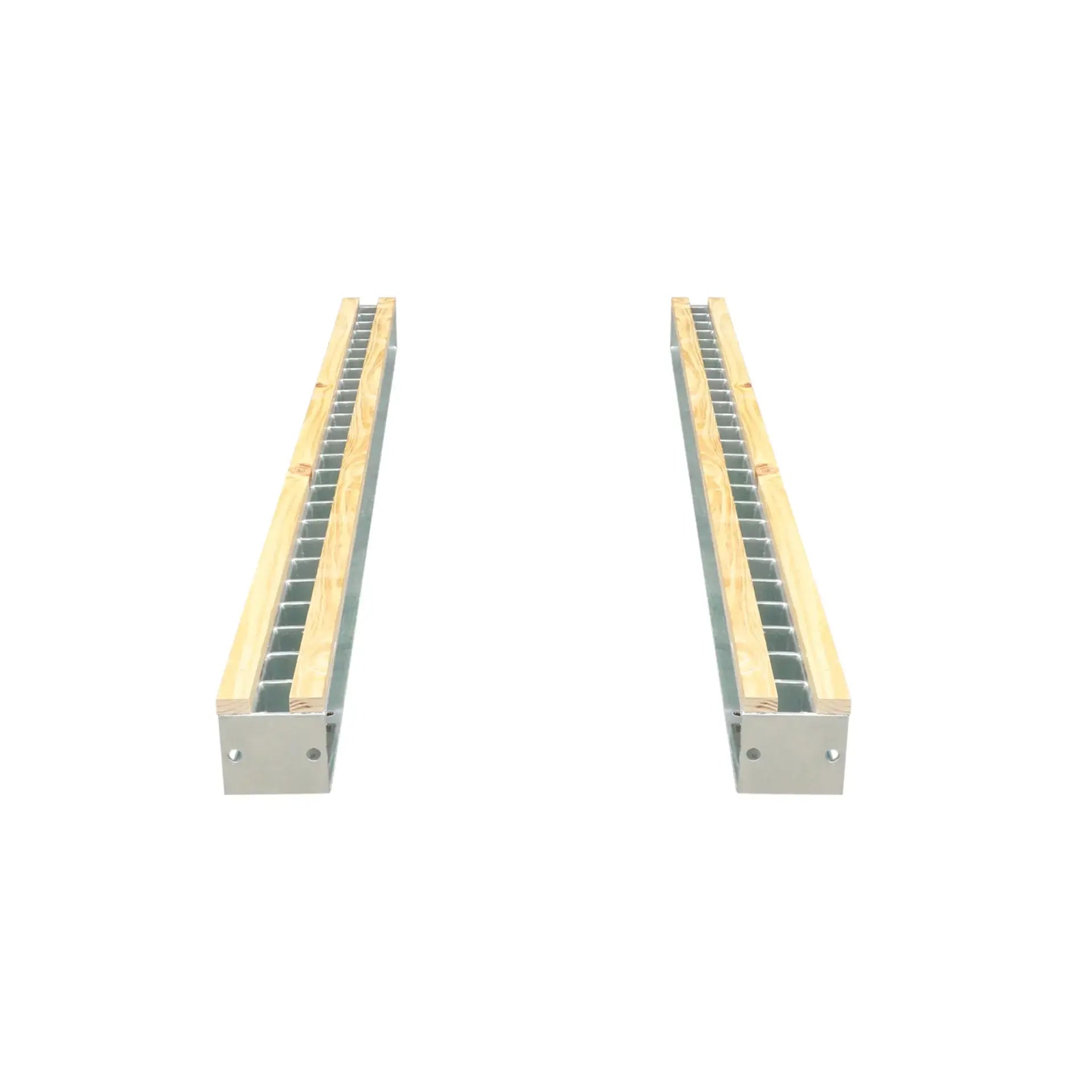 Aardwolf Bundle Rack Rails – 9 ft. 10 in. Timber-Topped Pair, 26 Post Pockets per Rail