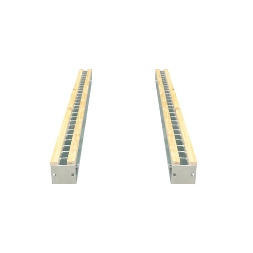 Aardwolf Bundle Rack Rails – 9 ft. 10 in. Timber-Topped Pair, 26 Post Pockets per Rail