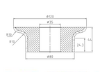Vincent FS40 Ogee Flat CNC Profile Wheel – Position 0 Segmented, 120 mm